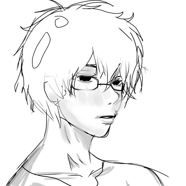 uncolored unfinished but cute art