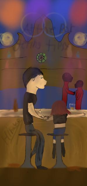 at the bar getting tipsy - ibisPaint