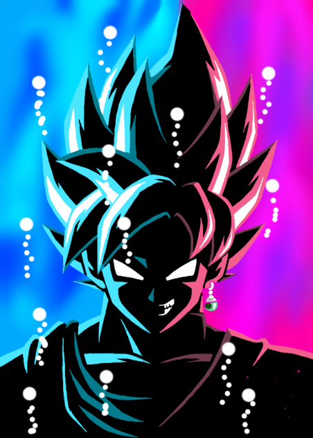 Super Saiyan blue and rose merged