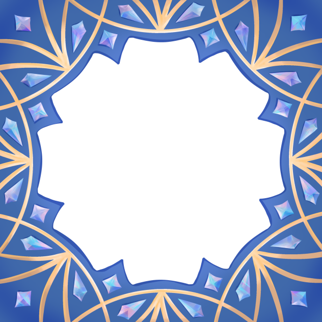 Blue Frame with Diamonds