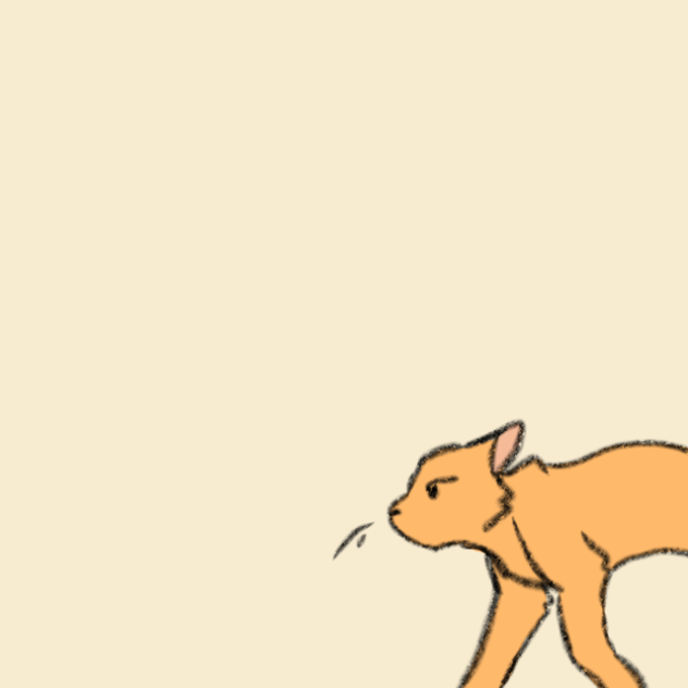 Cat and mouse with color