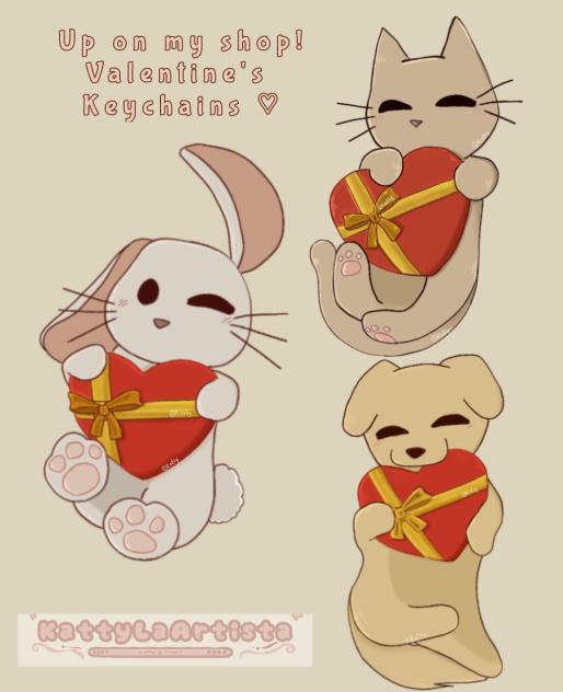 Valentine's day keychains