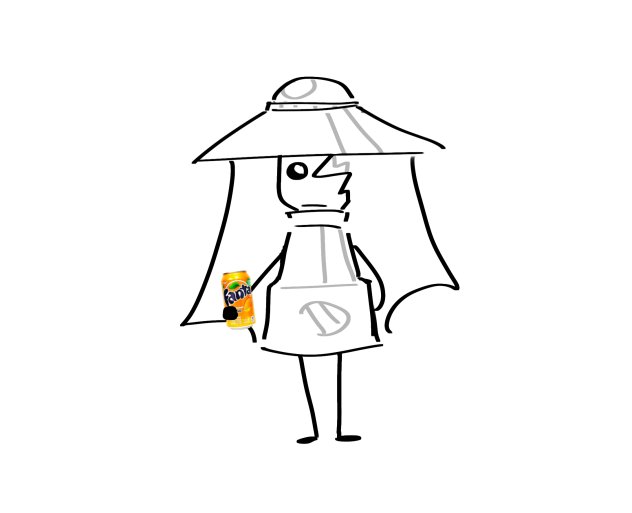 He wants to share his mango Fanta