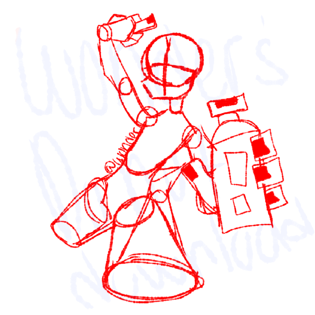 unfinished perspective sketch