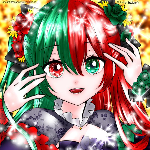 星川ヤヨイ様の素敵線画でMerryChristmas☆