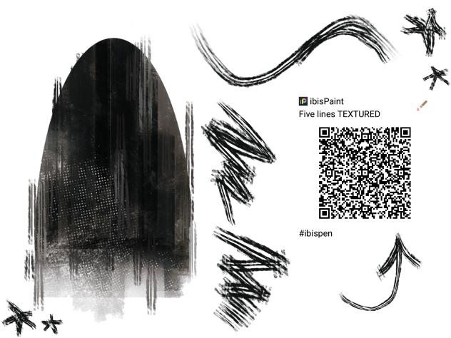 Five lines Textured Fabric Brush
