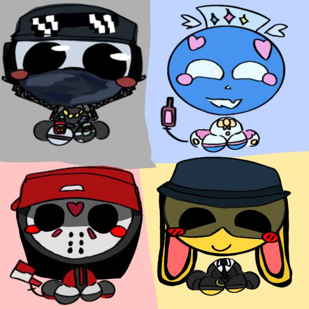 4 character w my fav skins