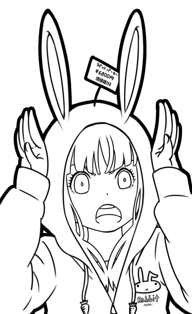 ☆ラビットパーカー6800円ですぴょん☆(線画)