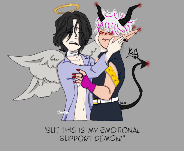 Angel and demon collab ^^