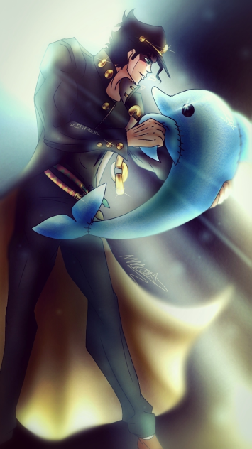 Jotaro dances with dolphin