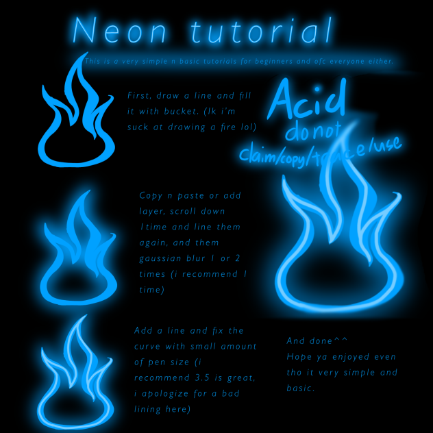 Neon tutorial idk ibisPaint