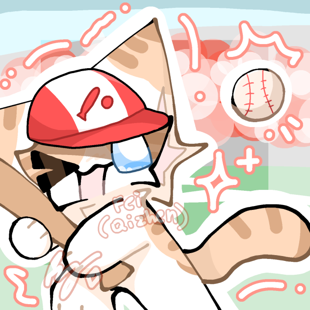 Cat in a baseball match! ⚾
