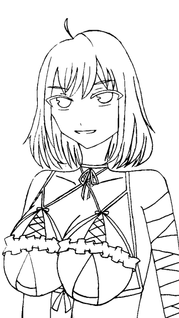 線画  オリキャラ