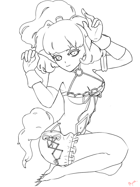 サキュバスちゃん 線画