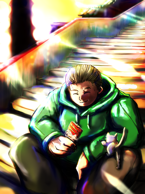 朝焼けの階段