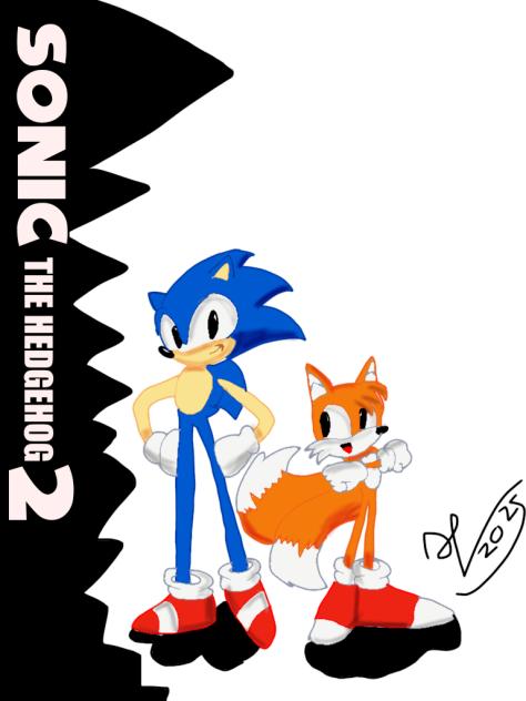 Sonic the hedgehog 2 box Art style