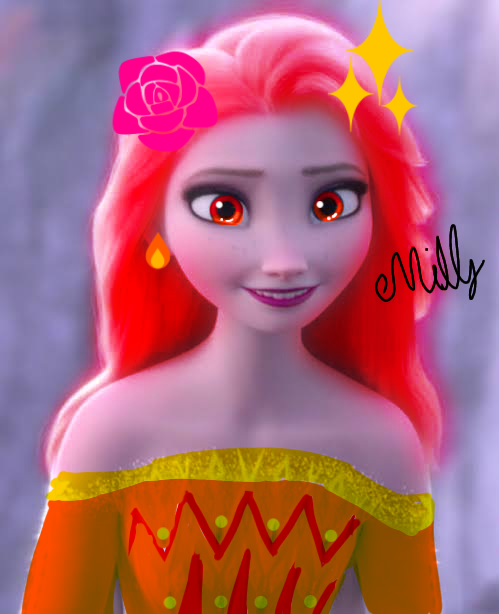 elsa fire glow up