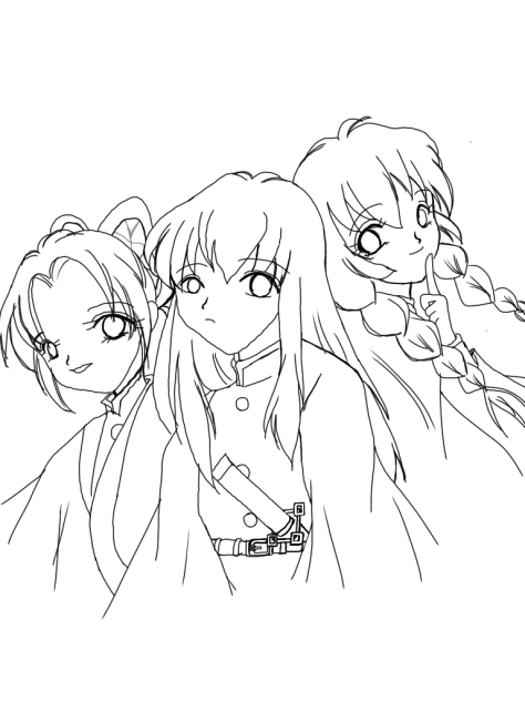 鬼滅の刃　塗り絵