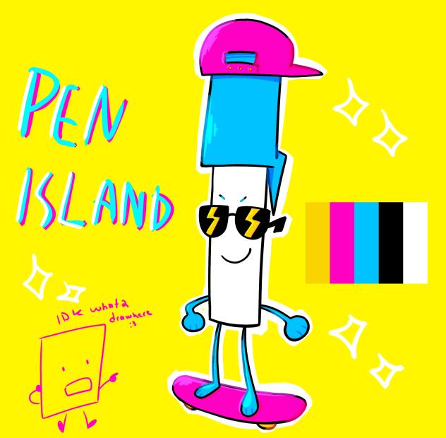 pen island no spaces all caps