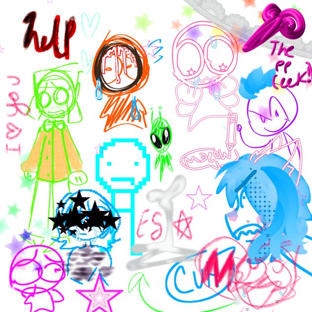 Doodles using custom brushes
