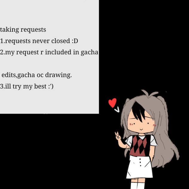 i am still looking for requests TvT