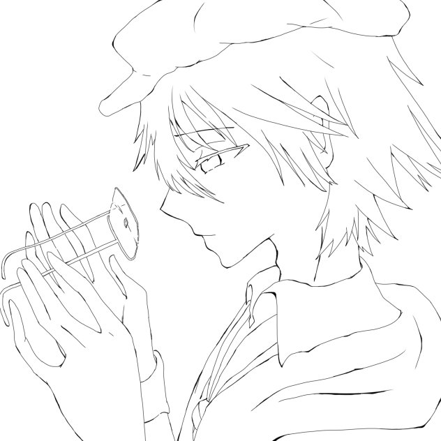 乱歩さん　線画