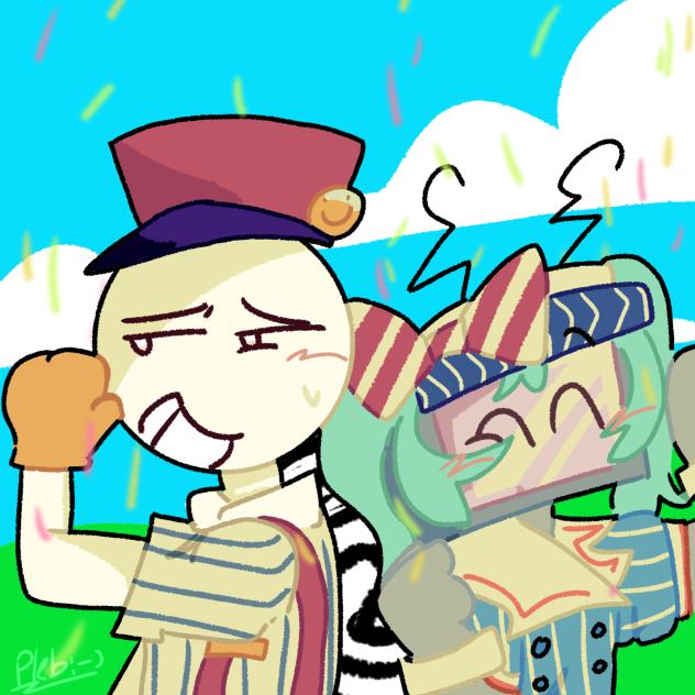 Mikuwave (and that bald guy)