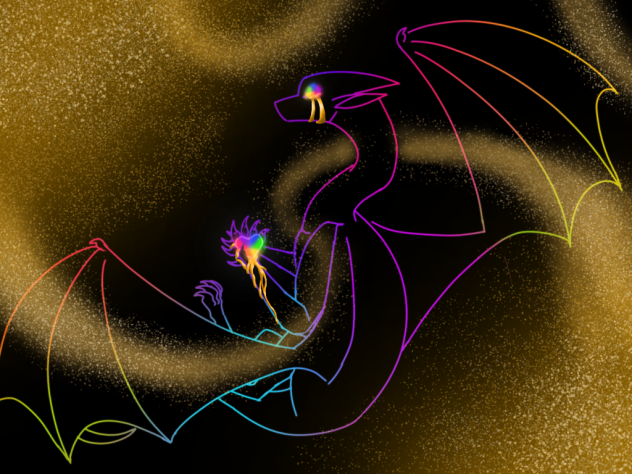 Edgy rainbow dreegon
