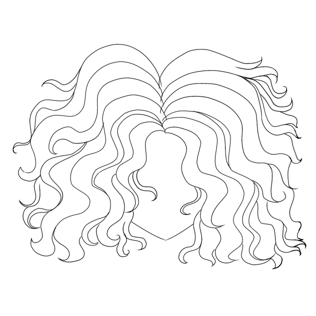 Girl curly hair