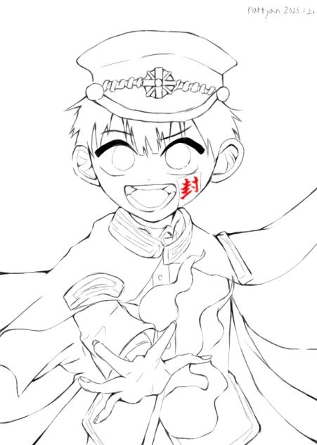 花子くん　線画