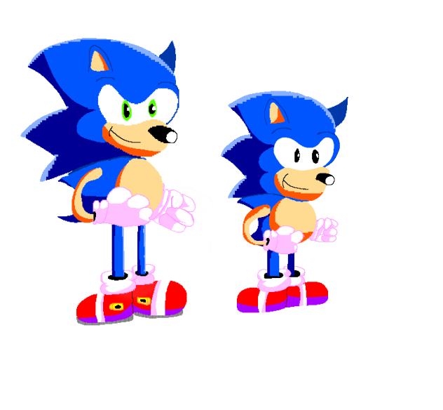 Modern sonic and classic sonic 18-bit