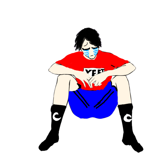 Boy with the blue