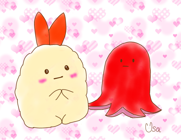 えびふらいのしっぽとたこウインナー