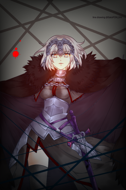 『ジャンヌオルタちゃん線画』を本家風に塗ってみた