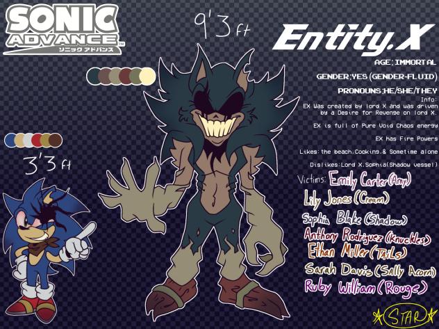 My Sonic.EXE retake “Enity X” redesign