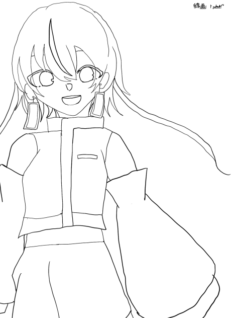 オリジナルキャラクター！線画