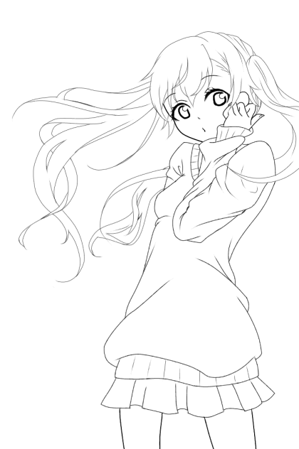 線画　塗ってください2