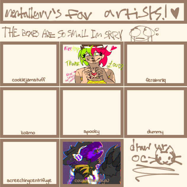 Mentallyvv’s favorite artists!