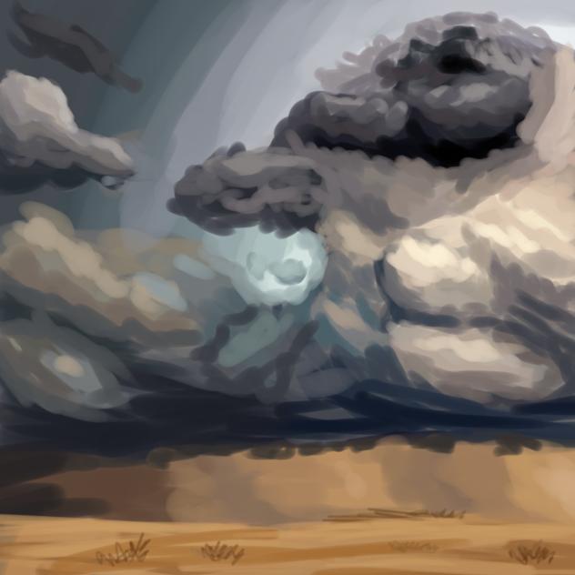 fluffy clouds