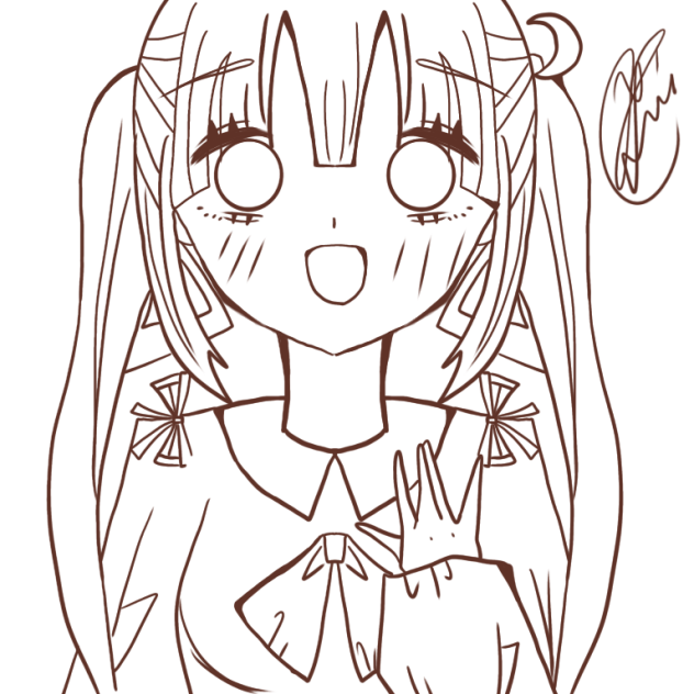 オリキャラの。。ルミです線画
