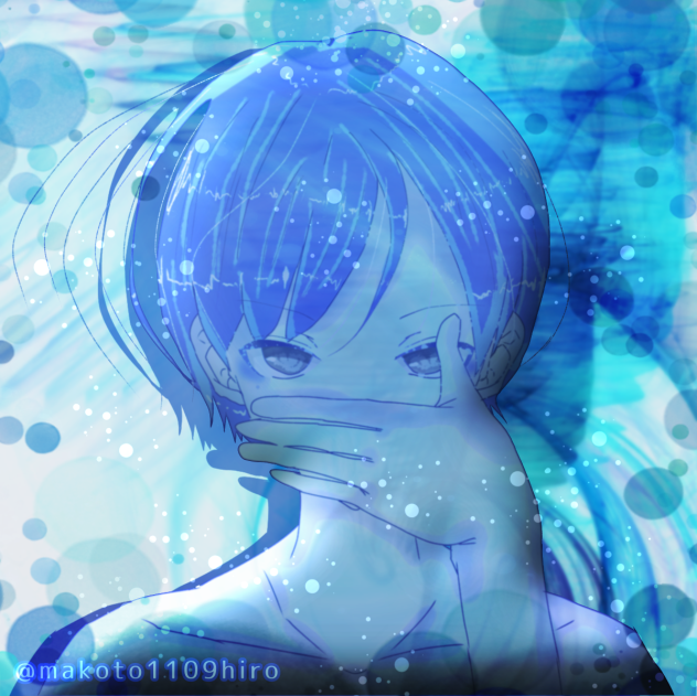 水の中にいる美少年