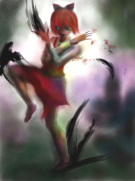 ゲゲゲの猫娘、スト4風。