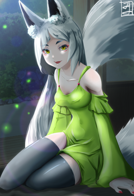 夏のワンピース「狐」