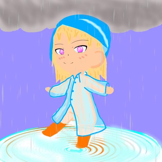 girl in the rain