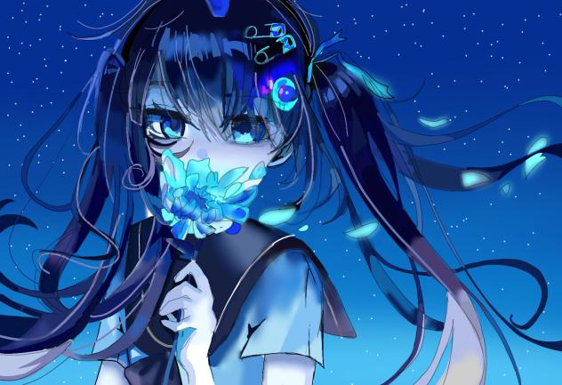 Blue flower