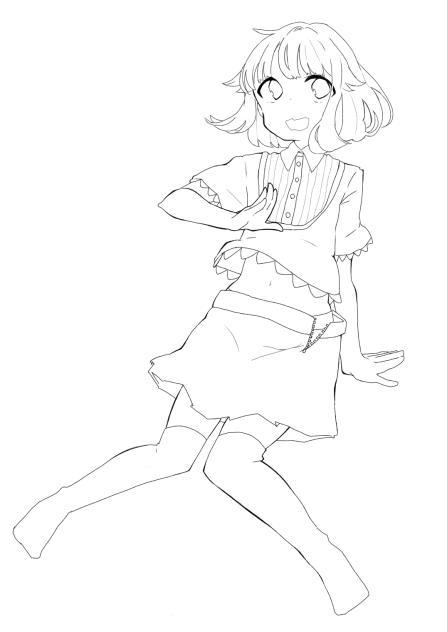 赤面しののん線画  塗ってください