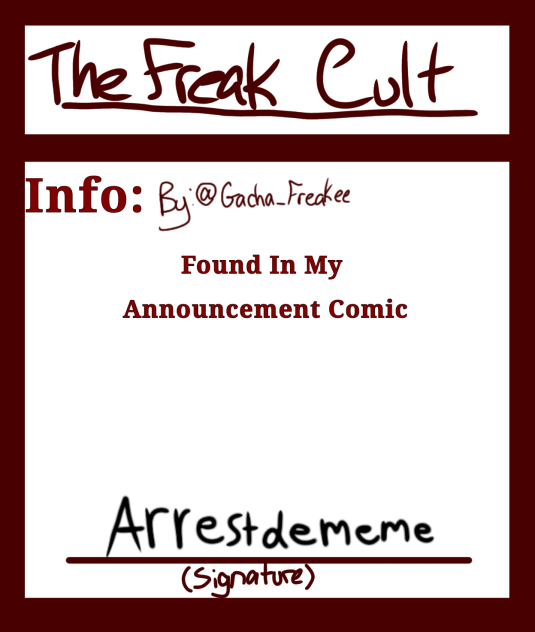 Freak cult application 🤨