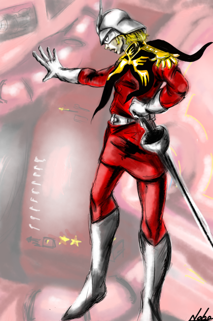 楽書き シャア-アズナブル