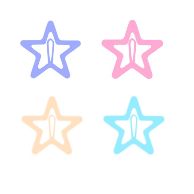 Y2K Hair pin star colorfull 01