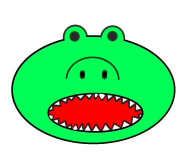 ワニのイラストを書きました